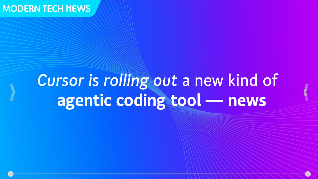 Cursor is rolling out a new kind of agentic coding tool — news