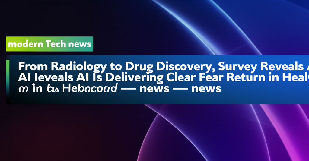 From Radiology to Drug Discovery, Survey Reveals AI Is Delivering Clear Return on Investment in Healthcare — news