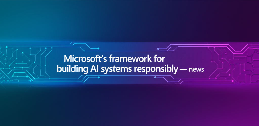 Microsoft’s framework for building AI systems responsibly — news