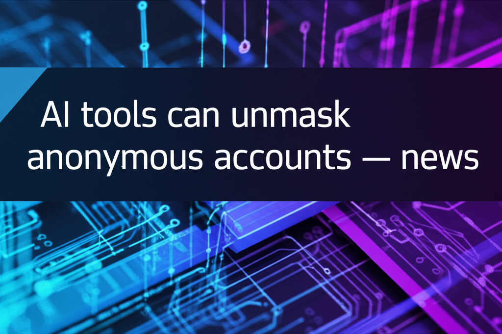 AI tools can unmask anonymous accounts  — news