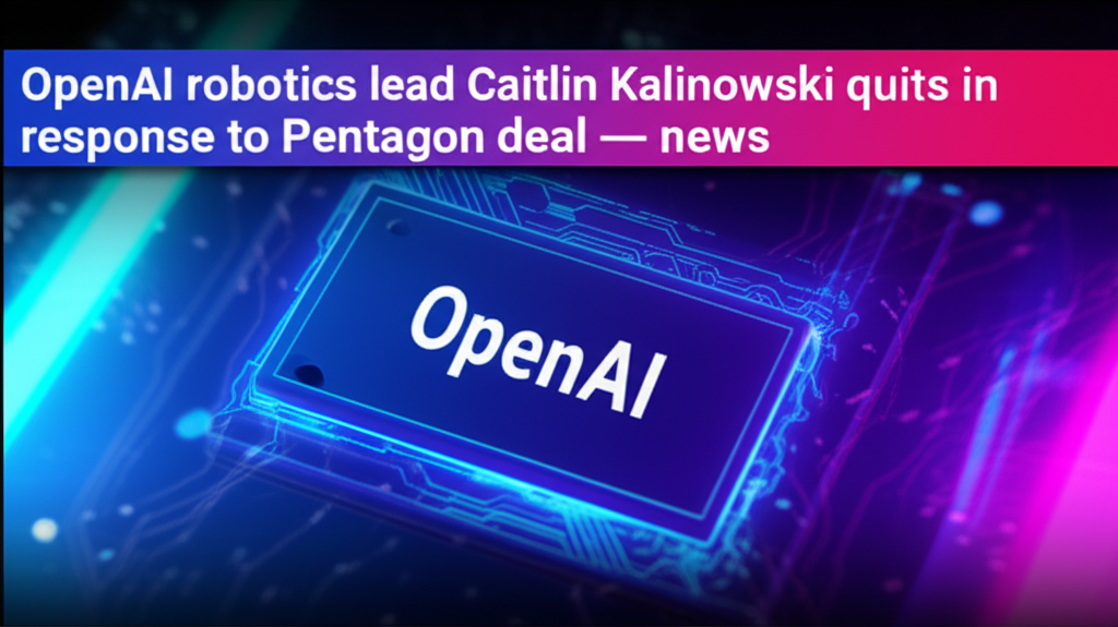 OpenAI robotics lead Caitlin Kalinowski quits in response to Pentagon deal — news