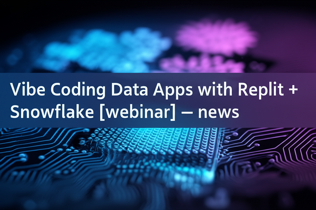 Vibe Coding Data Apps with Replit + Snowflake [webinar] — news