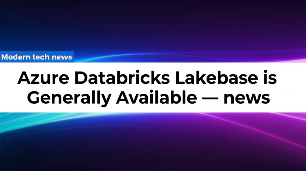 Azure Databricks Lakebase is Generally Available — news
