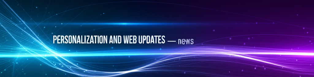 Personalization and Web Updates — news