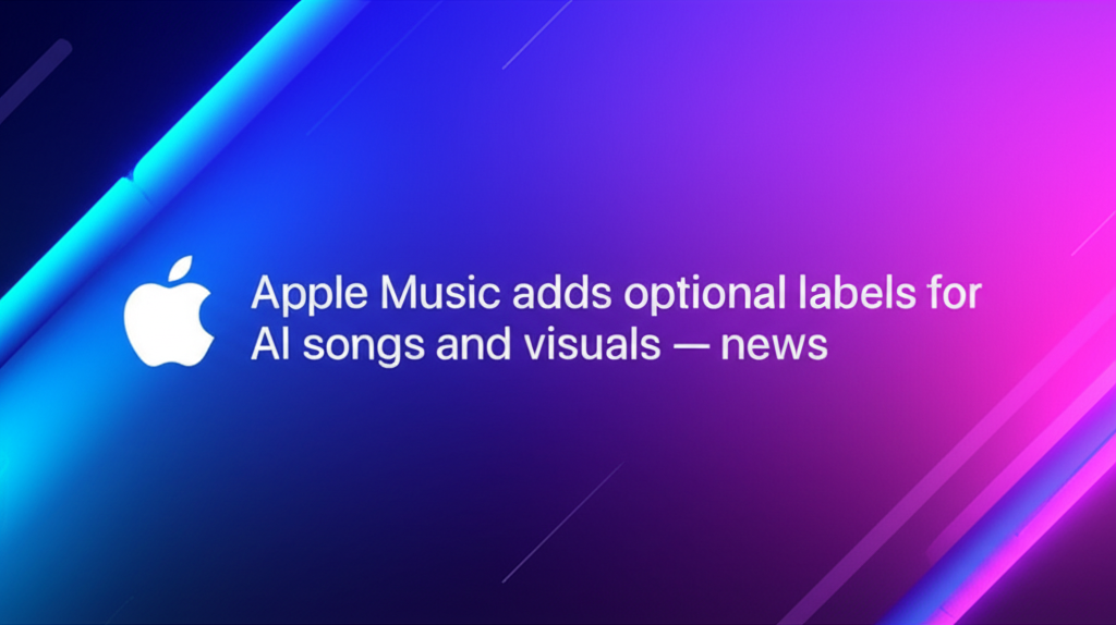 Apple Music adds optional labels for AI songs and visuals — news