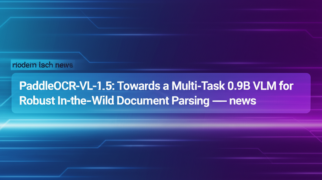 PaddleOCR-VL-1.5: Towards a Multi-Task 0.9B VLM for Robust In-the-Wild Document Parsing — news