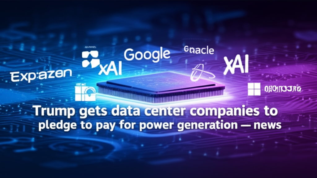 Trump gets data center companies to pledge to pay for power generation — news